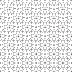 Geometric vector pattern with triangular elements. Seamless abstract ornament for wallpapers and backgrounds. Black and white colors. 