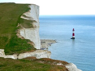 Beachy Head Lighthouse and cliffs 