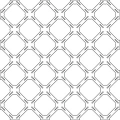 Naklejka premium Geometric vector pattern with triangular elements. Seamless abstract ornament for wallpapers and backgrounds. Black and white colors. 