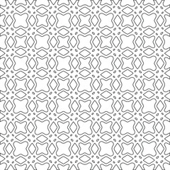 Geometric vector pattern with triangular elements. Seamless abstract ornament for wallpapers and backgrounds. Black and white colors. 
