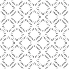 Geometric vector pattern with triangular elements. Seamless abstract ornament for wallpapers and backgrounds. Black and white colors. 