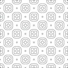 Geometric vector pattern with triangular elements. Seamless abstract ornament for wallpapers and backgrounds. Black and white colors. 