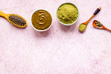 Henna powder and henna paste for herbal natural hair dye