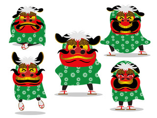 獅子舞(5ポーズ）