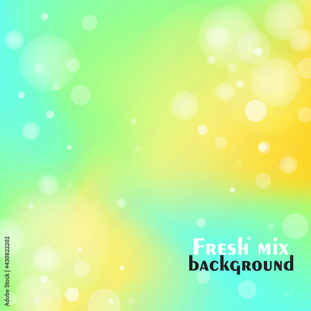 Fototapete fresh smooth colorful transitions and air dots background. modern screen blurred gradient mesh banne