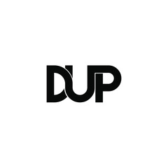 dup letter original monogram logo design