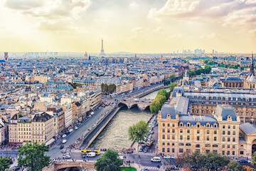 Fototapeta na wymiar Paris city panorama in daytime