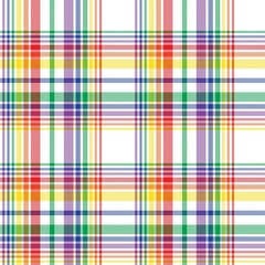 Fototapeta premium Rainbow Plaid Tartan Checkered Seamless Pattern