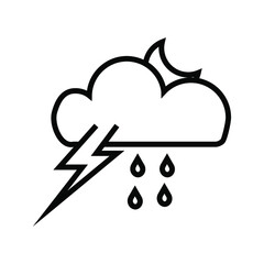 weather forecast icon. with a simple and editable design.