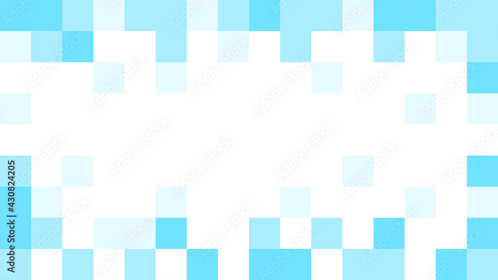 Poster pixel background abstract blue and white texture with pixelated design and an aspect ratio of 16:9. 
