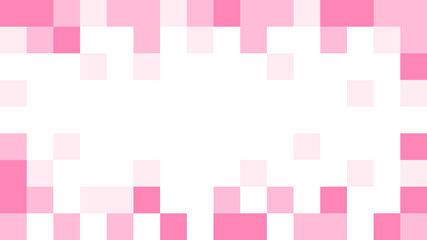 Pixel Background Abstract Pink and White Texture with Pixelated Design and an Aspect Ratio of 16:9. Vector Image.