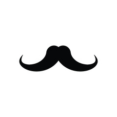 mustache logo icon design template