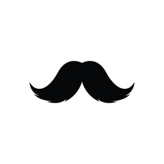 mustache logo icon design template