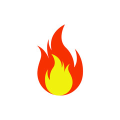 fire logo icon design template