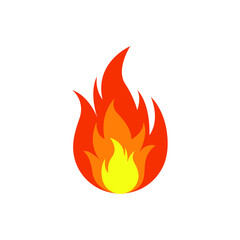 fire logo icon design template