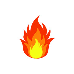 fire logo icon design template