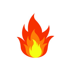 fire logo icon design template