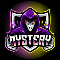 alien mascot logo and doing vaping