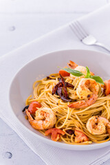 Spaghetti Spicy Dried Chilly with Shrimp