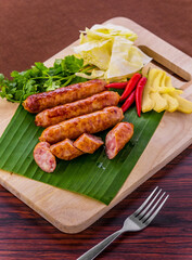 Thai sausage favorite street food