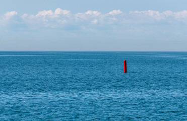 Red buoy in the lake