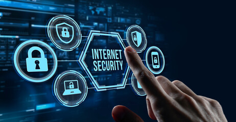 Internet, business, Technology and network concept. Cyber security data protection business technology privacy concept.