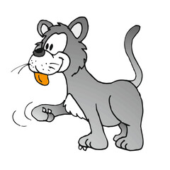 Obraz na płótnie Canvas Cat (comic, illustration)