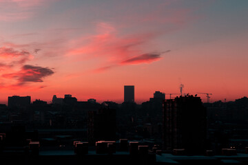Fototapeta premium Cielo rosa anaranjado