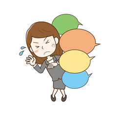 他人の意見で精神的に追い詰められる女性