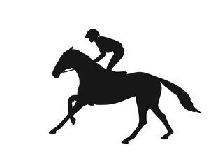 Logo horse racing vector silhouett