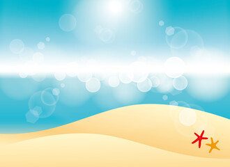 美しく揺れる波のイラスト 透明で透き通った海 Beach Poster Bea Pomme