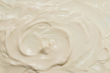 Fototapeta na wymiar White whipped cream texture.