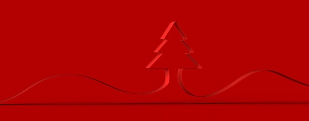 merry christmas card modern 3d minimal