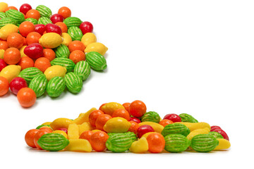 Chewing gums isolated on white background.