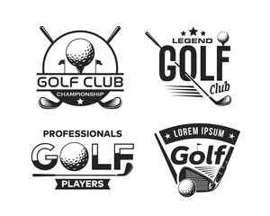 vintage golf logo template collection