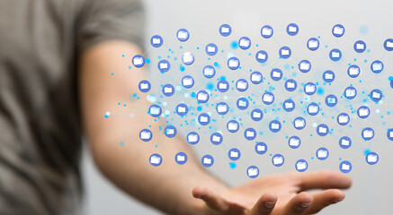 data network 3d digital info