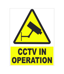 CCTV in Operation sign Vector illustration 