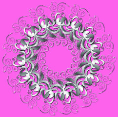pattern on pink background
