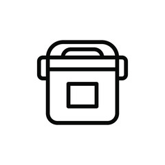 rice cooker line icon vector illustration