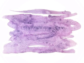 Fototapeta premium Watercolor bleed, Watercolor spot, brush strokes, copy space, granulation effect on textured paper 