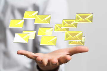 email marketing concept, send e-mail or newsletter.