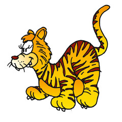 Fototapeta na wymiar Tiger (comic, illustration)