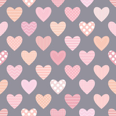Fototapeta na wymiar cute seamless pattern with hearts. vector