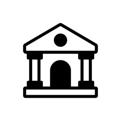Bank  vector solid icon. banking and finance symbol eps 10 file