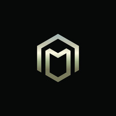Hexagon Shape Logo with Letter M