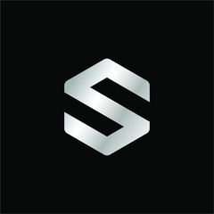 Hexagon Shape Logo with Letter S