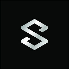 Hexagon Shape Logo with Letter S