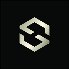 Hexagon Shape Logo with Letter S