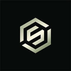 Hexagon Shape Logo with Letter S