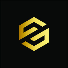 Hexagon Shape Logo with Letter S